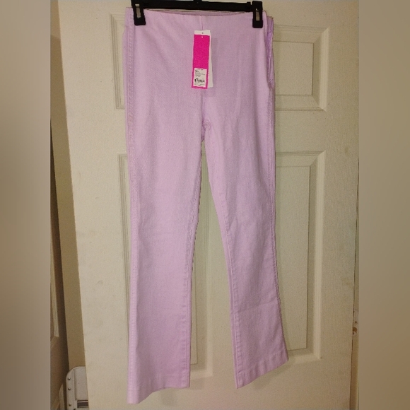 Women's Lilly Pulitzer Ocean Cay High Rise Crop Lilac Freesia Size 0 - Picture 2 of 10